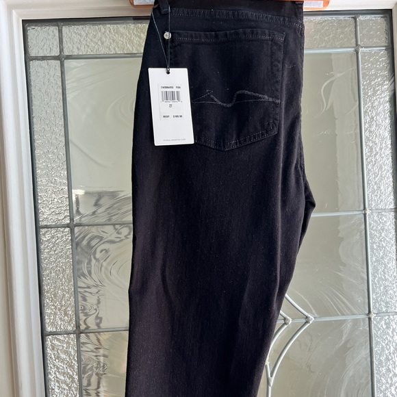 7 for All Mankind Josefina black boyfriend jeans-NWT - sz 27 - Picture 2 of 3